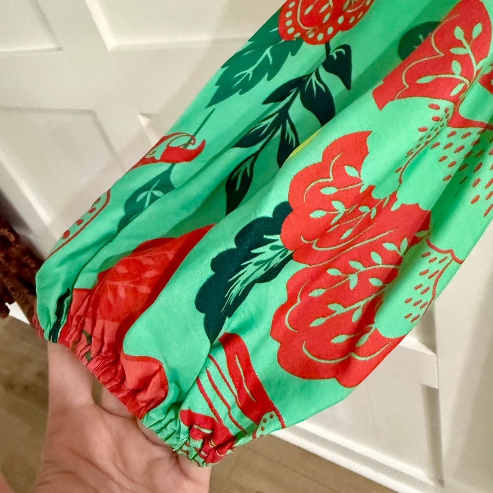Farm Rio x Anthropologie Poppy Print Maxi Dress M - Picture 9 of 12